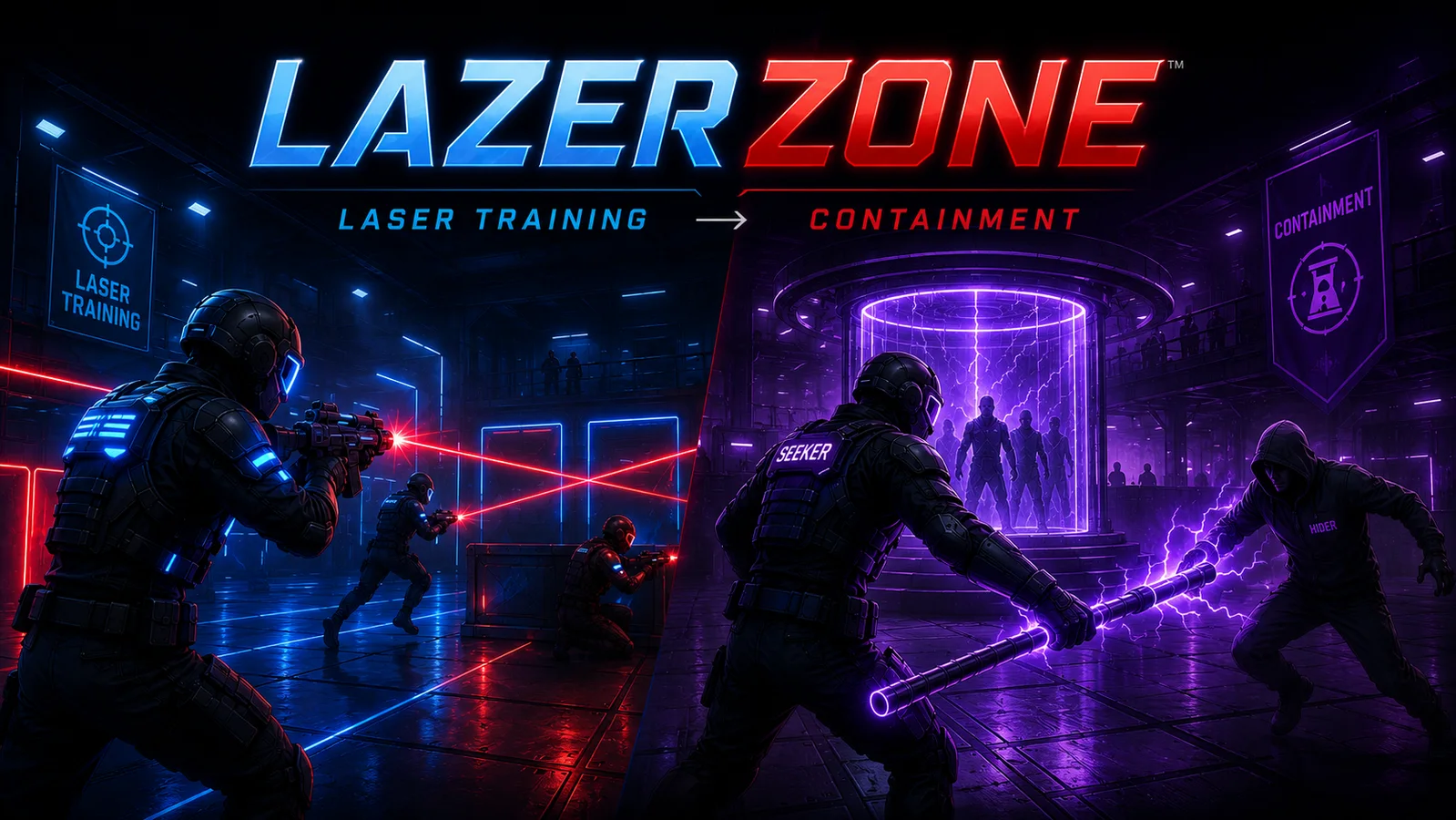 LazerZone laser training and containment gameplay